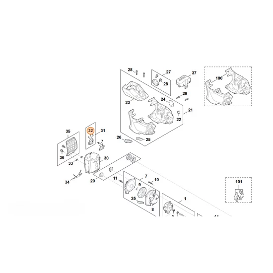 STIHL  Sprężyna kątowa 0000 998 0402